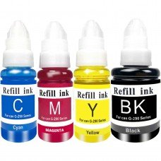 ENSEMBLE COMBO DE BOUTEILLE D'ENCRE CANON GI-290 COMPATIBLE NOIR/CYAN/MAGENTA/JAUNE POUR IMPRIMANTE MEGATANK